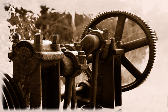 Old Pump 2nd view in Sepia