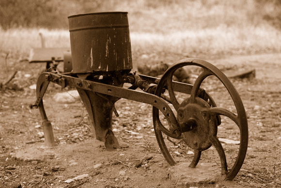 Plow of Old in Sepia